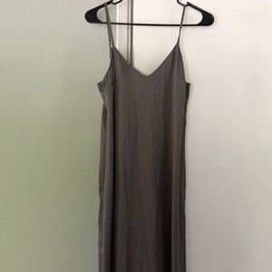 F21 maxi olive green dress